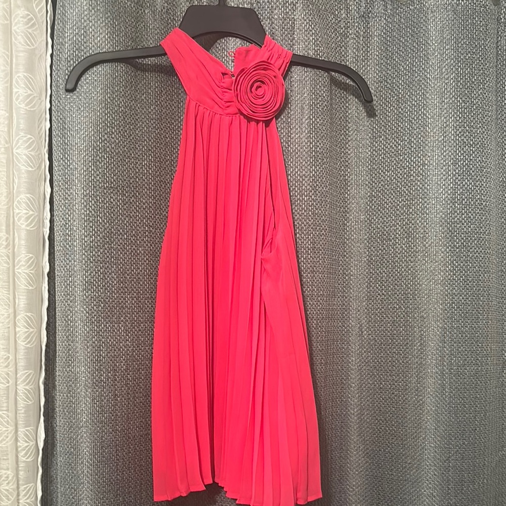 Elegant Pink Kids Dress with Floral Detail